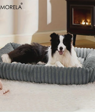 Orthopedisch Hondenkussen Deluxe - Pluche Hondemat met Hoge Veerkracht, Zacht & Warm voor Alle Seizoenen