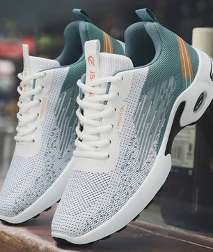 Heren Ademende Hardloopschoenen met Gebreid Mesh - Comfortabele Casual Schoenen voor Dagelijks Gebruik