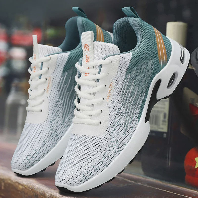 Heren Ademende Hardloopschoenen met Gebreid Mesh - Comfortabele Casual Schoenen voor Dagelijks Gebruik