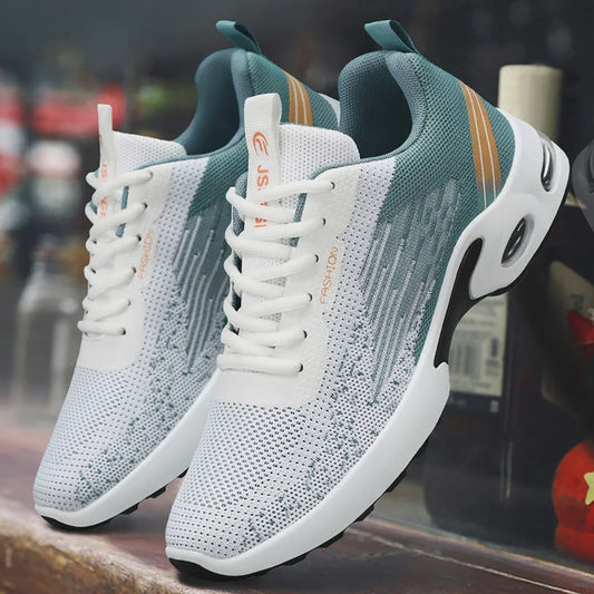 Heren Ademende Hardloopschoenen met Gebreid Mesh - Comfortabele Casual Schoenen voor Dagelijks Gebruik