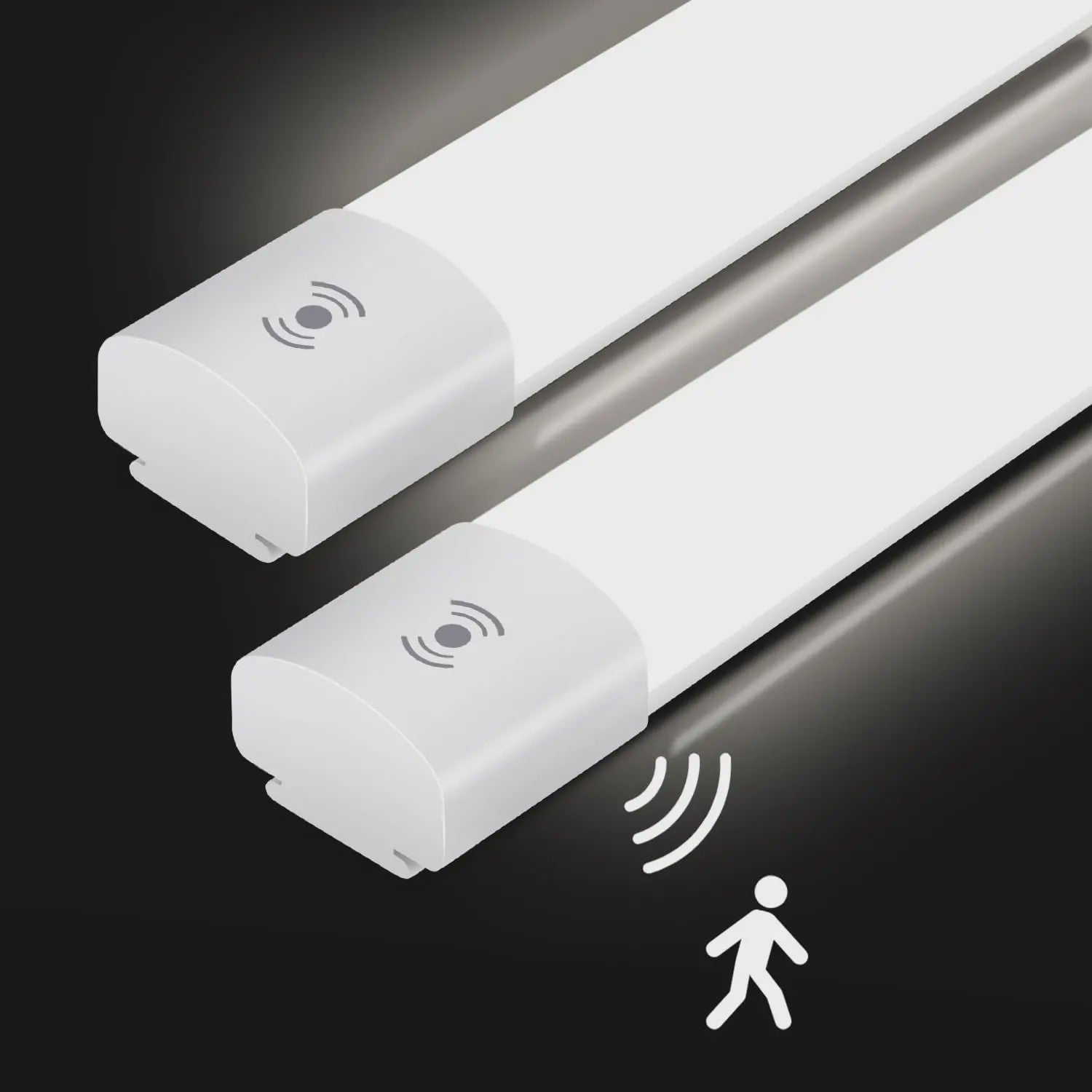 2x LED TL Armatuur met Bewegingssensor - 60cm, 20W, IP66 Waterdicht