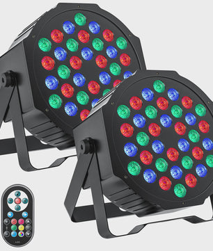 2x U'King LED Par Licht 36 RGB DMX Stage Verlichting voor Feest, DJ & Bruiloft