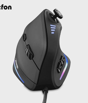 ZELOTES C18 Verticale Ergonomische Gaming Muis - 10000 DPI, RGB, Programmeerbaar