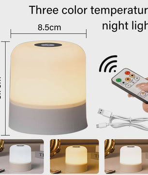 Oplaadbare Sfeerlamp met Afstandsbediening - Touch Sensor, RGB Kleuren & Dimbaar
