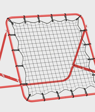 HOMCOM Trainingsrebounder Net - Verstelbare Hoek - 96x80x96 cm