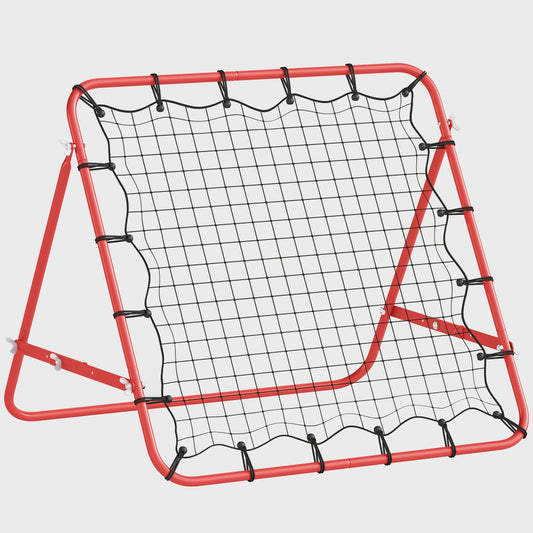 HOMCOM Trainingsrebounder Net - Verstelbare Hoek - 96x80x96 cm