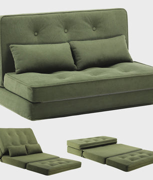 3-in-1 Slaapbank met Verstelbare Rugleuning - Compact en Comfortabel
