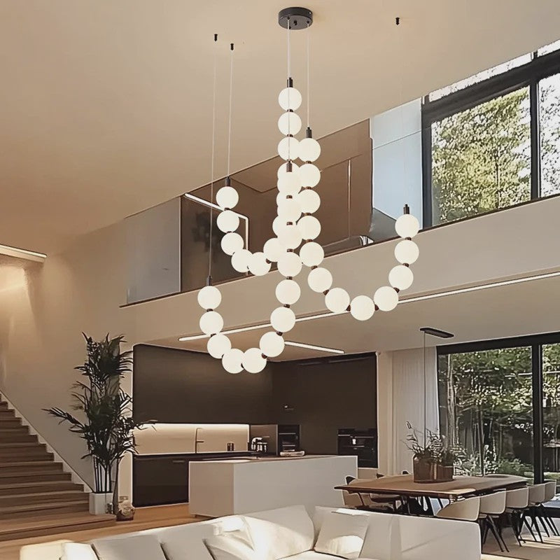Moderne Scandinavische Plafondlamp met Bolvormige Lampjes - Hanglamp voor Woonkamer & Trap