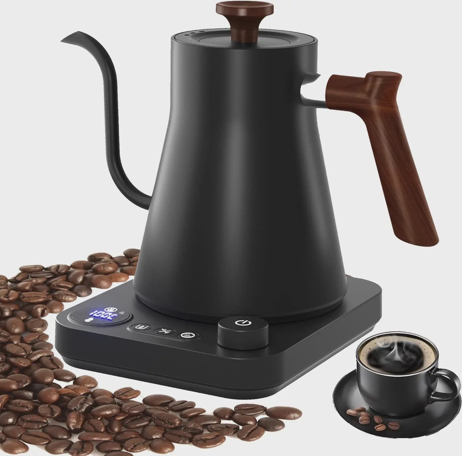 Elektrische Gooseneck Waterkoker 900ML met Temperatuurregeling - Snel Verwarmen