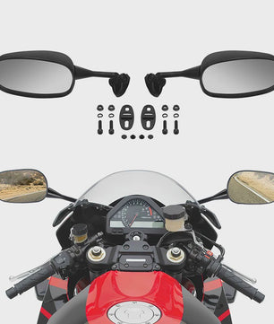 Set Zwarte Motor Achteruitkijkspiegels voor Honda CBR & Hyosung Modellen