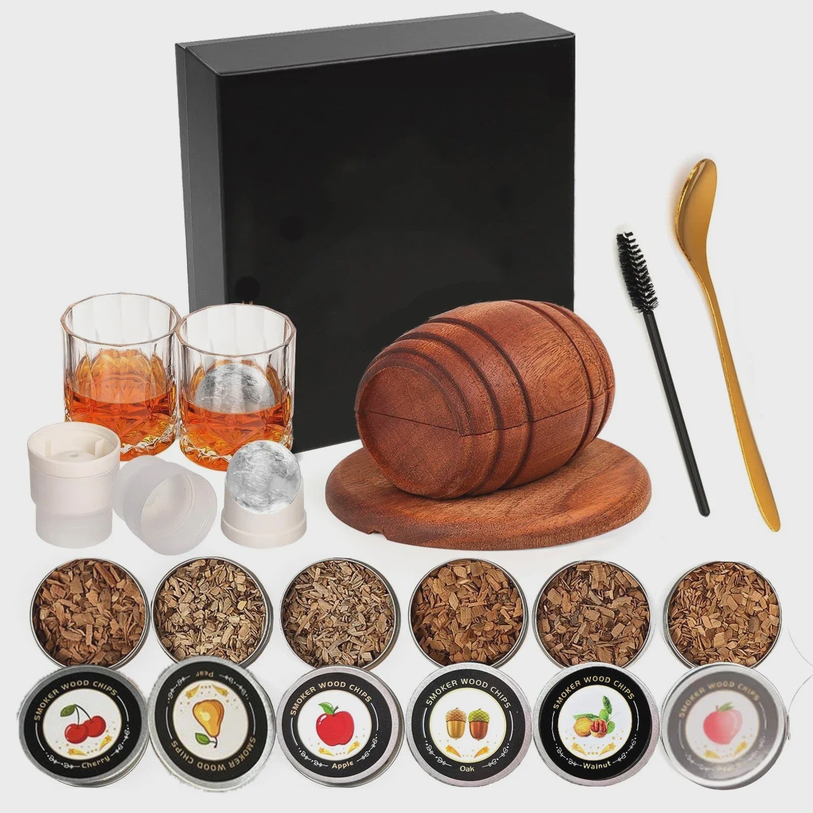 Whiskey Smoker Kit met 6 Houtspaanders - Cocktails & Old Fashioned Infuser