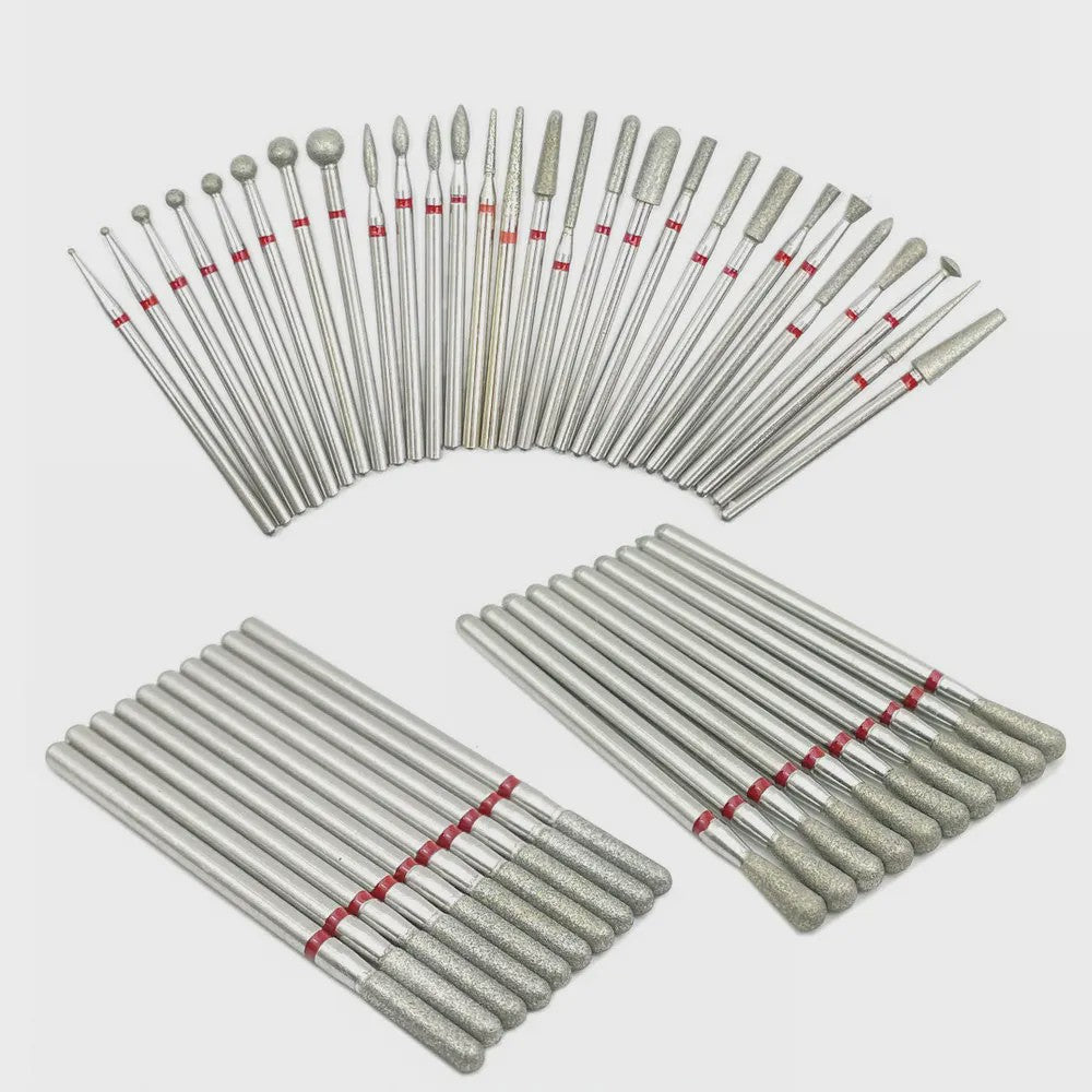 10x Diamant Freesbits Set - 2.35mm Schacht voor Tandheelkunde & Nagelstyling