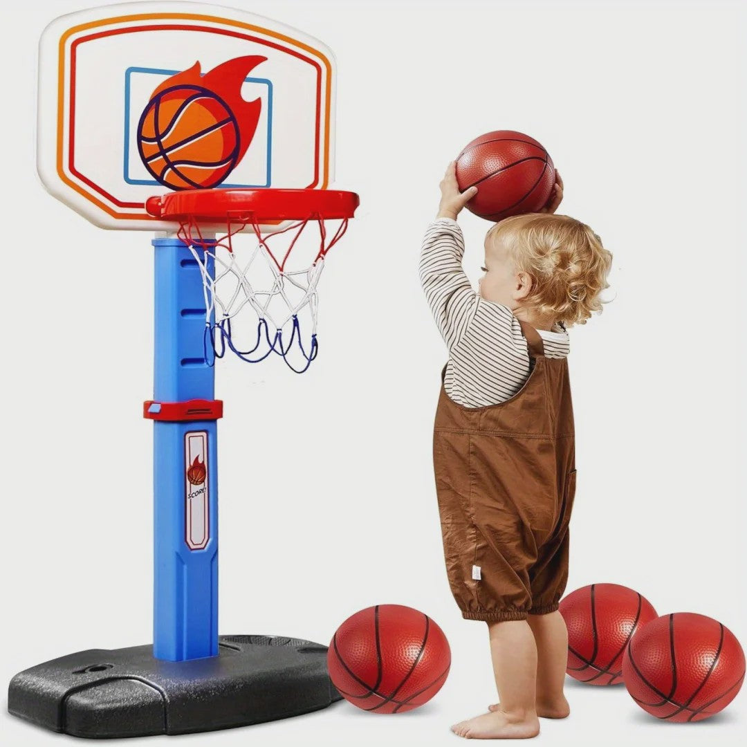 Verstelbare Peuter Basketbal Arcade Set met 4 Ballen - Leuk Cadeau voor Kinderen