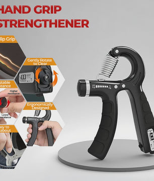 Set van 2 Hand Grippers met Instelbare Weerstand en Teller - Bouw Handkracht
