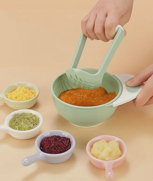 Baby Voedselbereidingsset: Handmatige Puree Maker & Rasp Kom