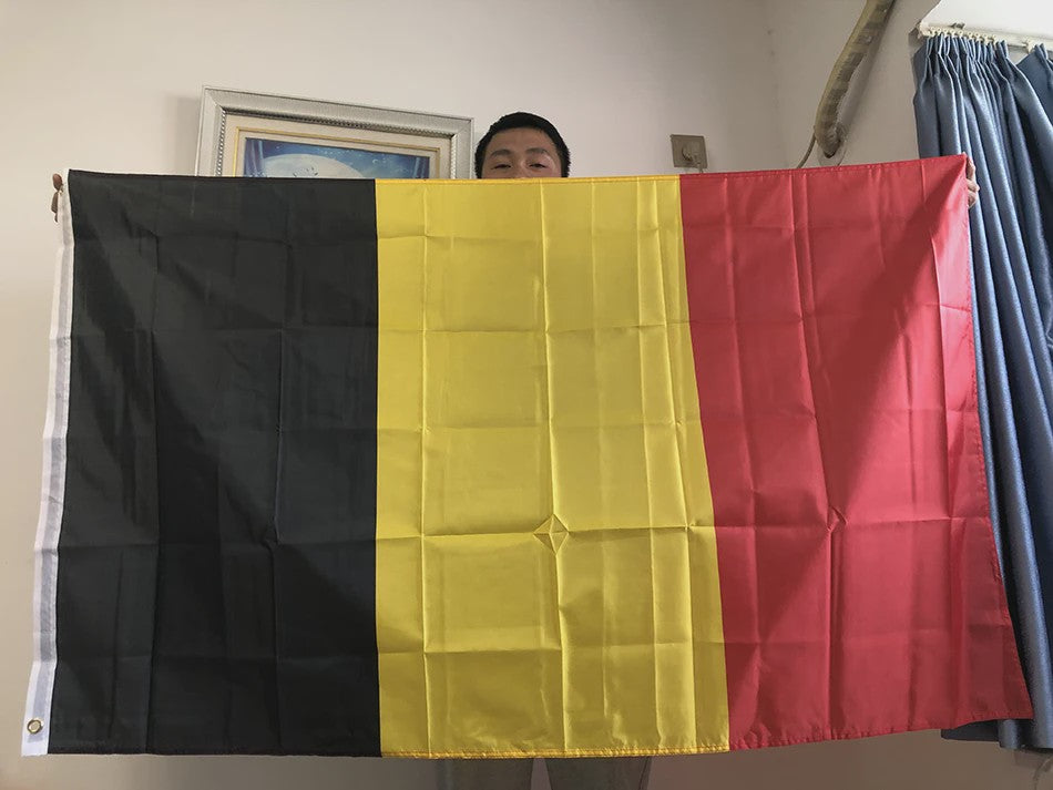 Belgische Vlag 90x150cm Polyester - Nationale Vlag voor Buiten & Binnen