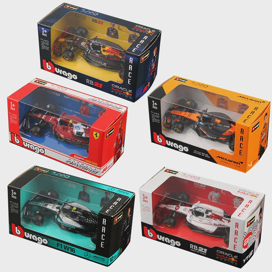 Bburago 1:43 Formule 1 Raceauto Model - Red Bull, Mercedes, Ferrari, McLaren