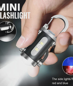 Oplaadbare Mini Zaklamp met COB Werklicht & Karabijnhaak - Compact en Waterdicht
