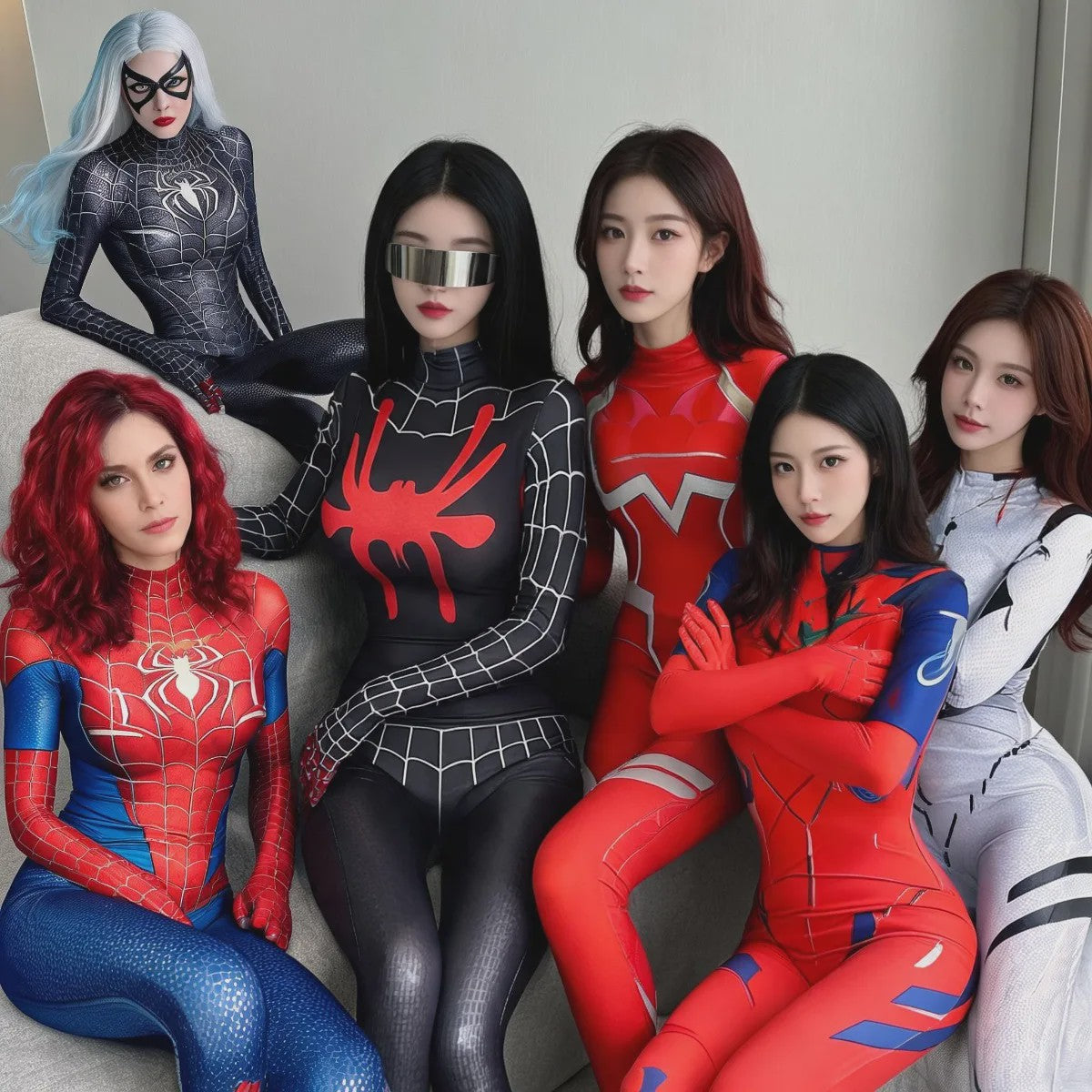 Spider-Woman Cosplay Kostuum Jumpsuit - Superheld Zentai Bodysuit voor Dames