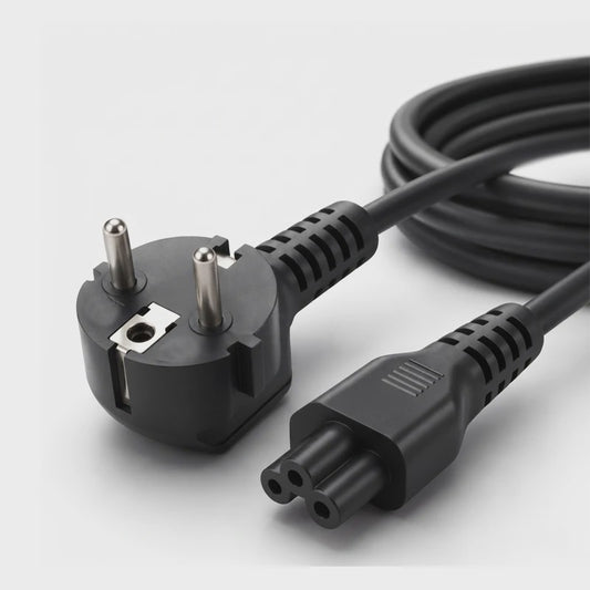 EU Stroomkabel IEC320 C5 - 0.5m, 1.2m of 5m - Voor Laptops, PC's, Monitoren & Meer