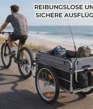 Robuuste Cargo Fietskar met 50 Kg Laadvermogen en Universele Koppeling - Ideaal voor Boodschappen en Transport