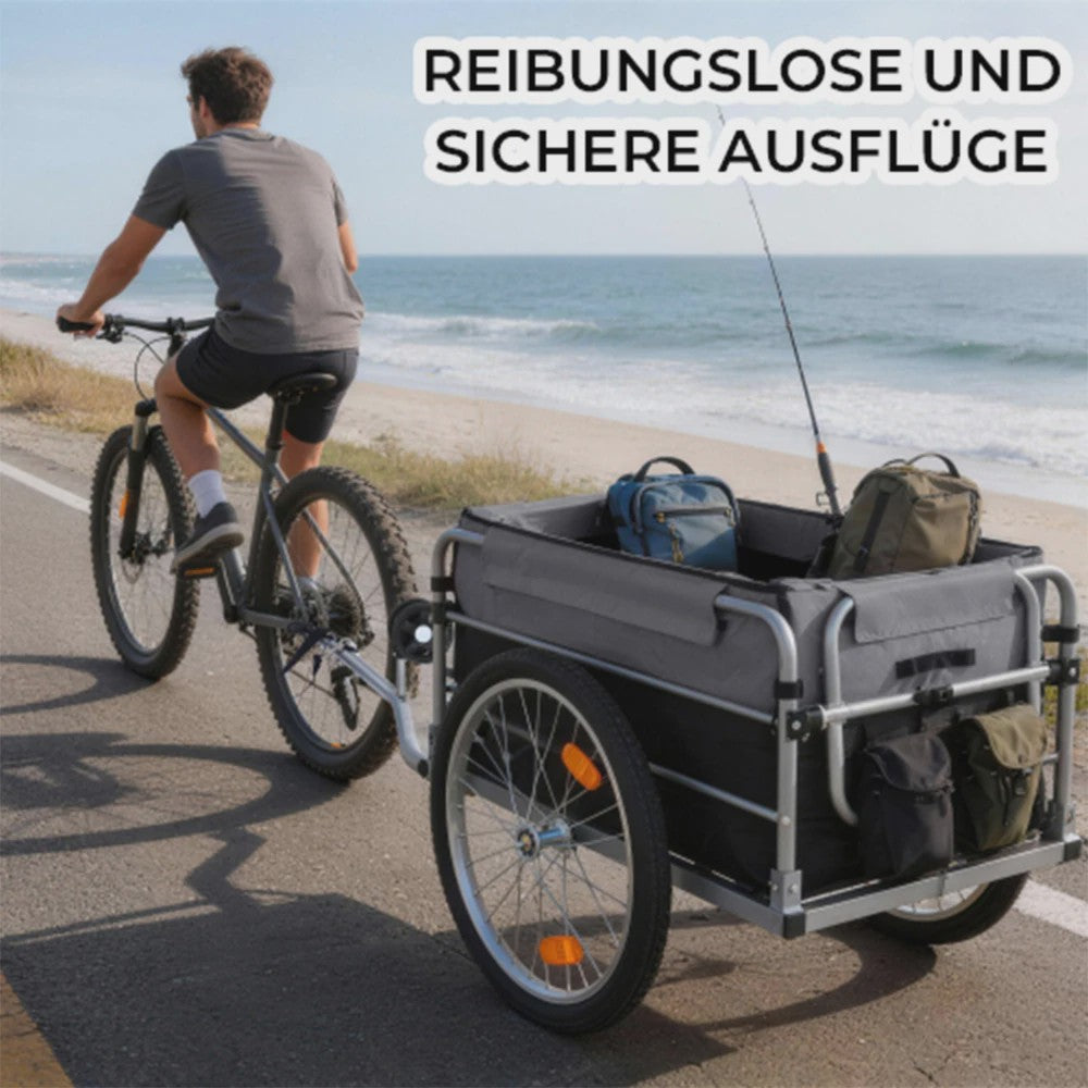 Robuuste Cargo Fietskar met 50 Kg Laadvermogen en Universele Koppeling - Ideaal voor Boodschappen en Transport