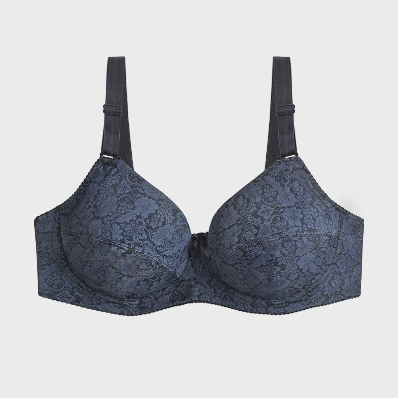 Comfortabele Plus Size BH met Dunne Cups en Bloemenprint - D, E, F Cup Maten