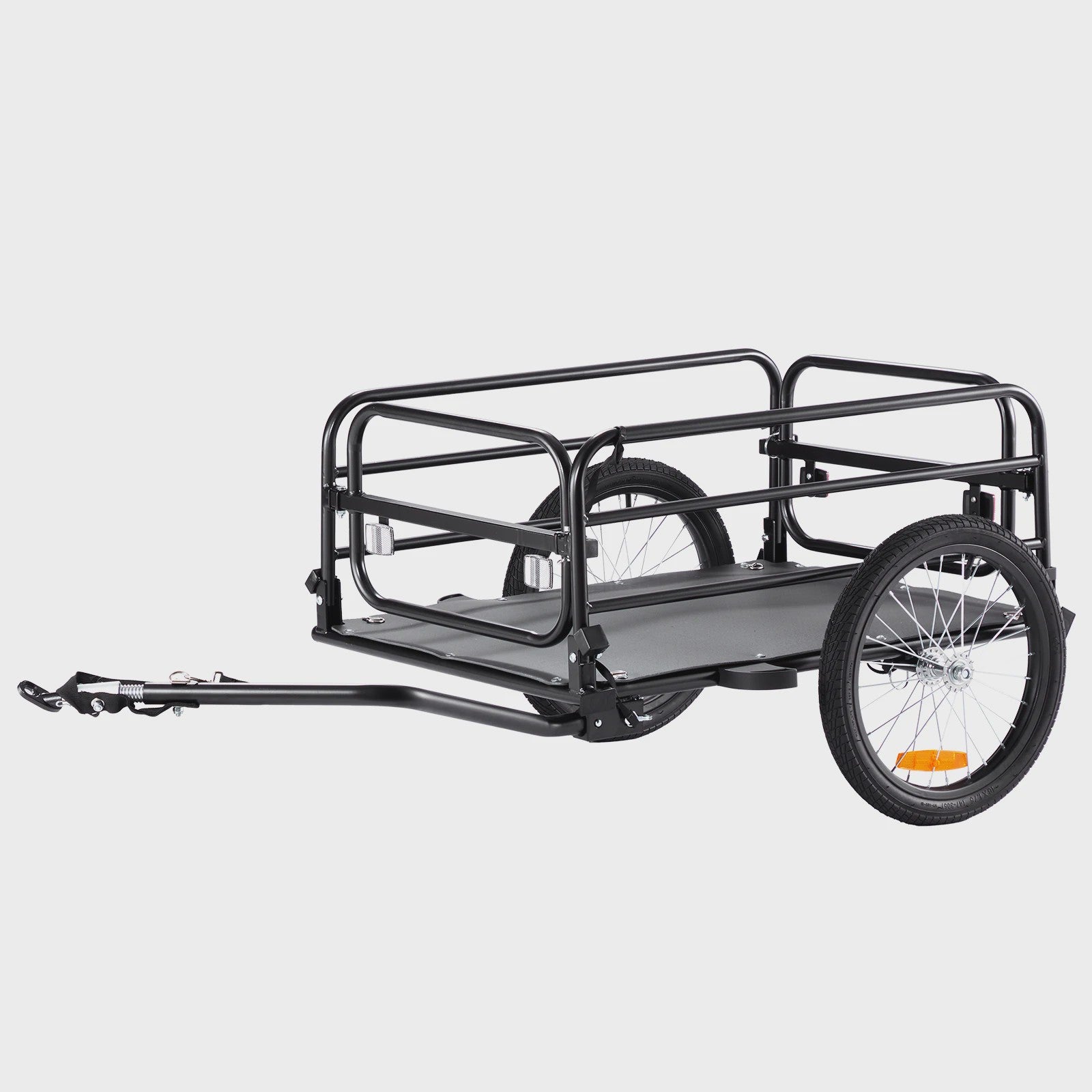 Opvouwbare Fietskar met 160 lbs Laadvermogen en 16" Wielen - Veilig en Ruim Transport