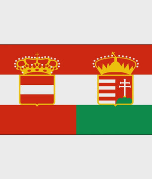 Oostenrijk Hongarije Vlag 90x150cm - Historisch Decoratief Wandkleed