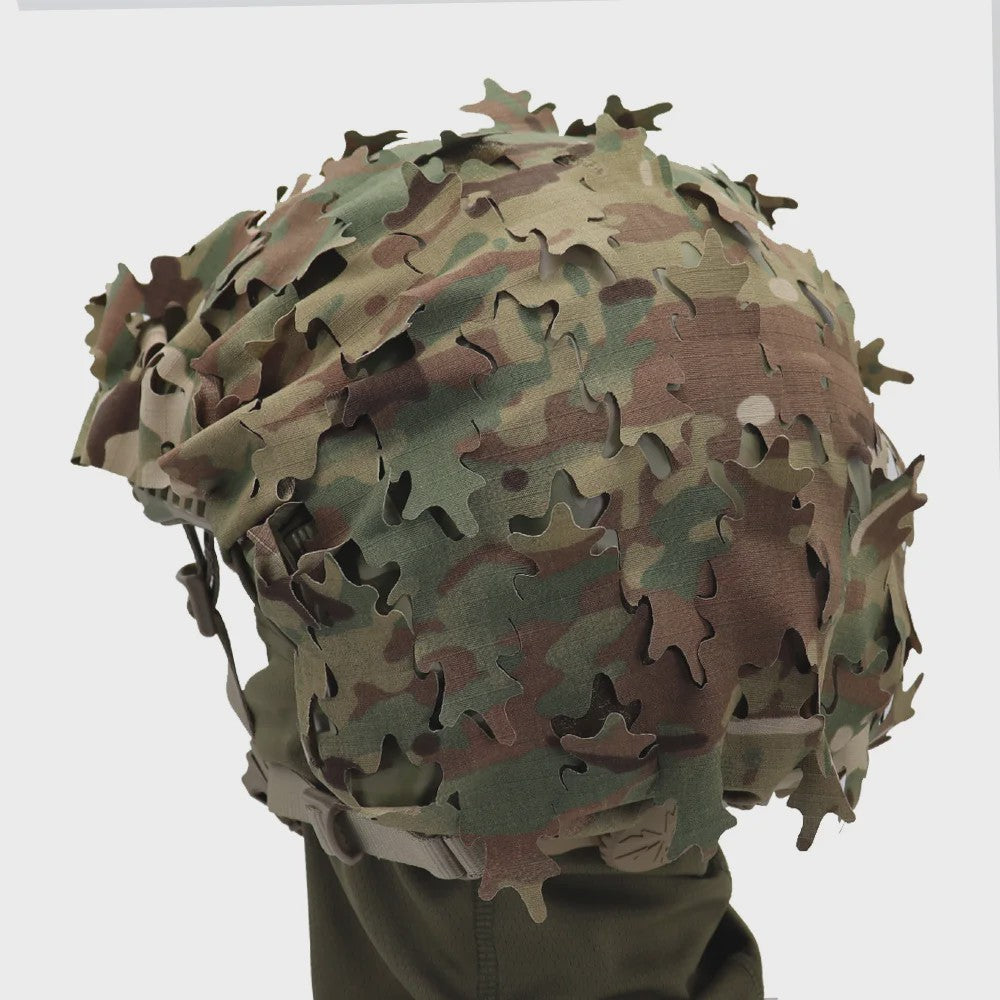 Tactische FAST Helm Cover met Laser Cutting 3D Camouflage - Jacht & Outdoor Accessoires