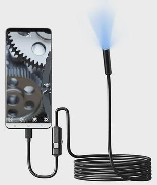Waterdichte Endoscoop Camera 7mm met USB & Type-C | Flexibel & 6 LED's | Android/PC Inspectie