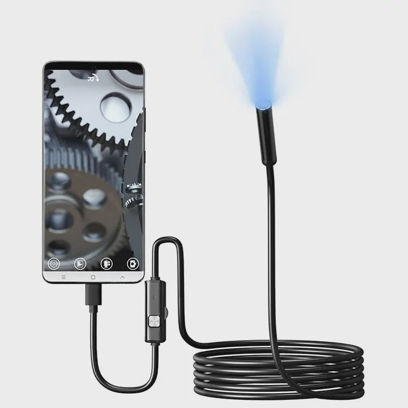 Waterdichte Endoscoop Camera 7mm met USB & Type-C | Flexibel & 6 LED's | Android/PC Inspectie