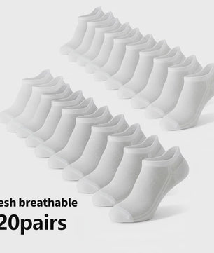 10/20 Paar Heren Enkel Sokken - Ademend Mesh, Sport & Casual, Zomer