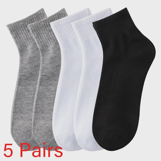 5 Paar Heren Sokken - Comfortabel, Ademend & Veelzijdig voor Zakelijk, Casual en Sport