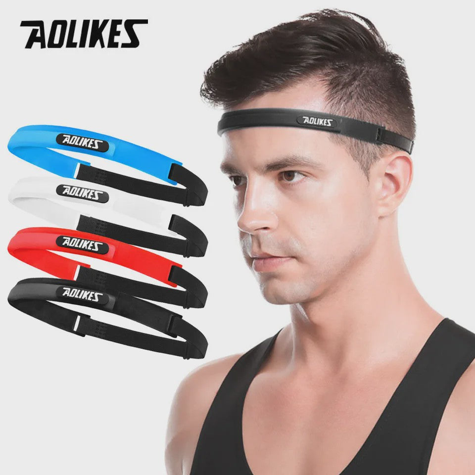 AOLIKES Elastische Zweetband Hoofdband - Zacht Siliconen voor Sport & Fitness