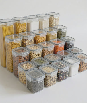 25-delige Luchtdichte Voorraadpotten Set - BPA-Vrij Stapelbaar voor Keuken & Pantry