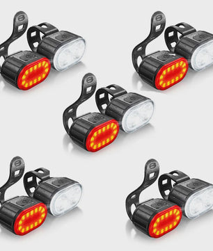 Oplaadbare Fietsverlichting Set: Voor- en Achterlicht met USB