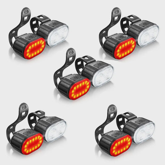 Oplaadbare Fietsverlichting Set: Voor- en Achterlicht met USB