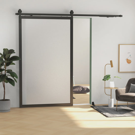 Schuifdeur Hardware Kit - Zonder Boren, J-Hanger, Stille Loop