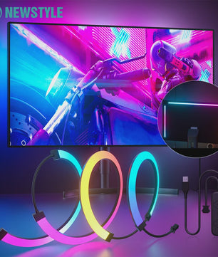 RGB Gaming Monitor Achtergrondverlichting - Synchroniseer met PC, App & Muziek voor Ultieme Sfeer