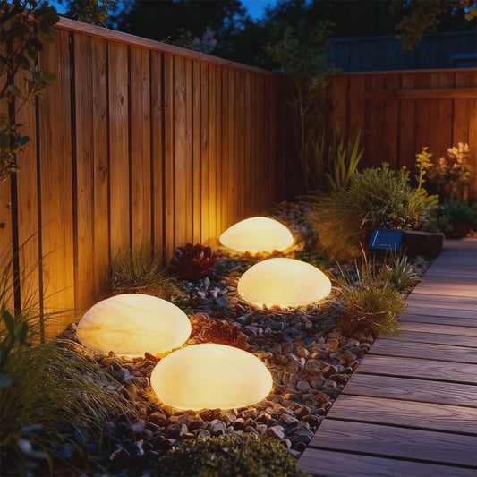 Solar Tuinlamp Steen - Decoratieve LED Verlichting voor Buiten