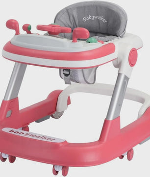 2-in-1 Baby Loopstoel met Afneembare Speel- en Voedingsblad en Muziekfunctie