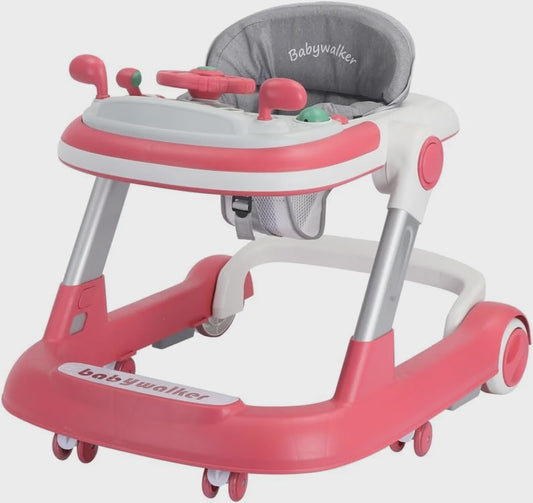 2-in-1 Baby Loopstoel met Afneembare Speel- en Voedingsblad en Muziekfunctie