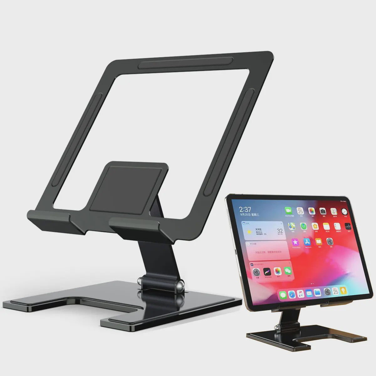 Universele Metalen Tabletstandaard - Verstelbaar & Draagbaar voor iPad en andere tablets
