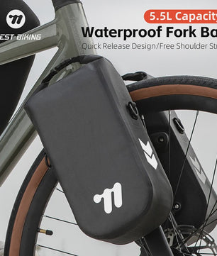 WEST BIKING Fiets Voorvork Tas 5.5L Waterdicht met Quick Release Systeem