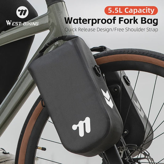 WEST BIKING Fiets Voorvork Tas 5.5L Waterdicht met Quick Release Systeem