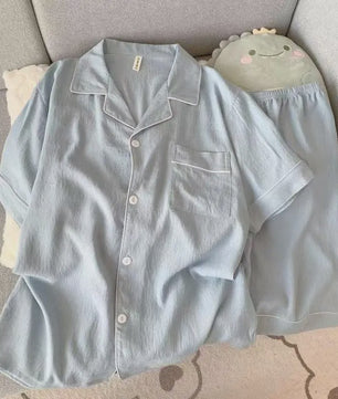 Heren Pyjamaset Korte Mouw & Shorts - Comfortabele Zomer Loungewear