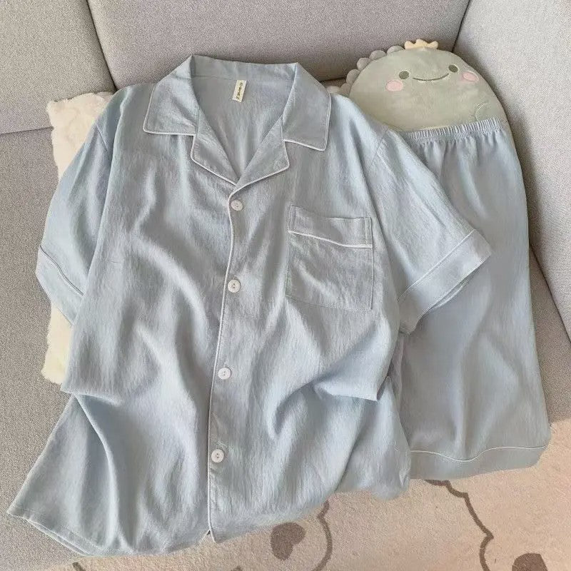 Heren Pyjamaset Korte Mouw & Shorts - Comfortabele Zomer Loungewear
