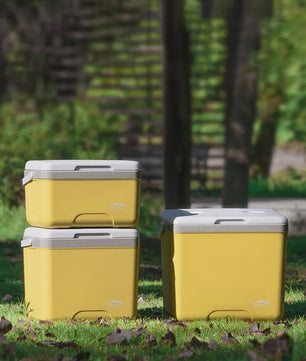 Robuuste Gele Koelbox - 9/15/24L, Valbestendig & 50kg Draagkracht