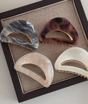 Chique Acetate Haarklem met Metaal - Medium, Stijlvol voor Dames
